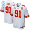 Derrick Nnadi 91 Kansas City Chiefs 2023 Playoffs Patch Game Men Jersey White stylepulseusa 1