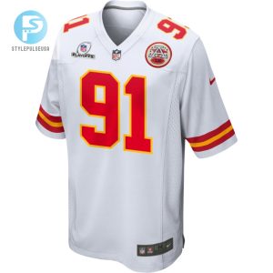 Derrick Nnadi 91 Kansas City Chiefs 2023 Playoffs Patch Game Men Jersey White stylepulseusa 1 2