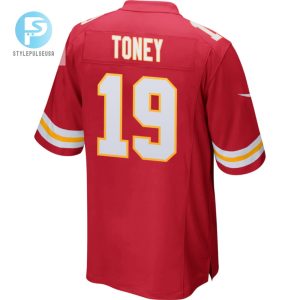 Kadarius Toney 19 Kansas City Chiefs 2023 Playoffs Patch Game Men Jersey Red stylepulseusa 1 2