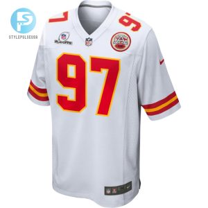 Felix Anudikeuzomah 97 Kansas City Chiefs 2023 Playoffs Patch Game Men Jersey White stylepulseusa 1 2