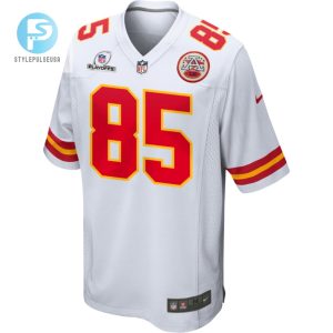 Izaiah Gathings 85 Kansas City Chiefs 2023 Playoffs Patch Game Men Jersey White stylepulseusa 1 2