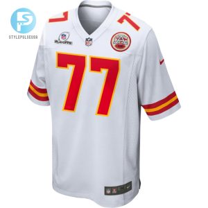 Lucas Niang 77 Kansas City Chiefs 2023 Playoffs Patch Game Men Jersey White stylepulseusa 1 2