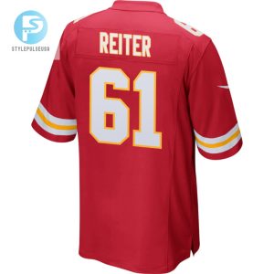 Austin Reiter 61 Kansas City Chiefs 2023 Playoffs Patch Game Men Jersey Red stylepulseusa 1 2