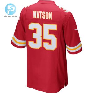 Jaylen Watson 35 Kansas City Chiefs 2023 Playoffs Patch Game Men Jersey Red stylepulseusa 1 2