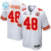 Cole Christiansen 48 Kansas City Chiefs 2023 Playoffs Patch Game Men Jersey White stylepulseusa 1