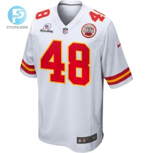 Cole Christiansen 48 Kansas City Chiefs 2023 Playoffs Patch Game Men Jersey White stylepulseusa 1 2