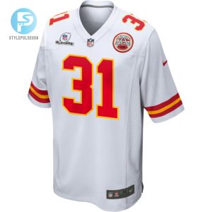 Nic Jones 31 Kansas City Chiefs 2023 Playoffs Patch Game Men Jersey White stylepulseusa 1 2