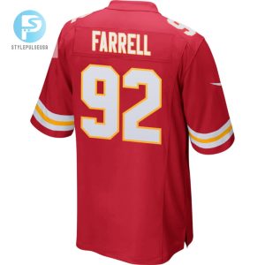 Neil Farrell 92 Kansas City Chiefs 2023 Playoffs Patch Game Men Jersey Red stylepulseusa 1 2