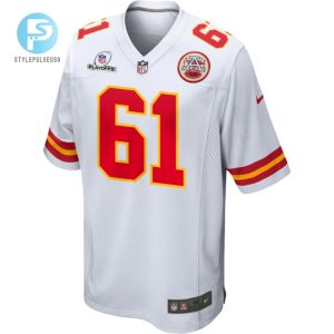 Austin Reiter 61 Kansas City Chiefs 2023 Playoffs Patch Game Men Jersey White stylepulseusa 1 2