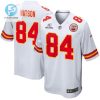 Justin Watson 84 Kansas City Chiefs 2023 Playoffs Patch Game Men Jersey White stylepulseusa 1