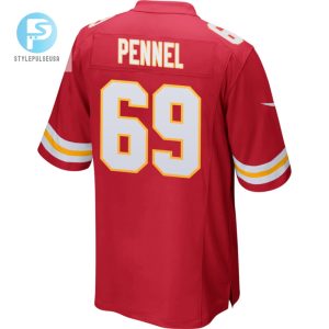 Mike Pennel 69 Kansas City Chiefs 2023 Playoffs Patch Game Men Jersey Red stylepulseusa 1 2