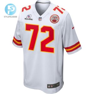 Chukwuebuka Godrick 72 Kansas City Chiefs 2023 Playoffs Patch Game Men Jersey White stylepulseusa 1 2