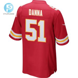 Mike Danna 51 Kansas City Chiefs 2023 Playoffs Patch Game Men Jersey Red stylepulseusa 1 2