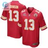 Nazeeh Johnson 13 Kansas City Chiefs 2023 Playoffs Patch Game Men Jersey Red stylepulseusa 1