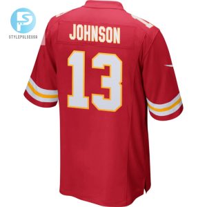 Nazeeh Johnson 13 Kansas City Chiefs 2023 Playoffs Patch Game Men Jersey Red stylepulseusa 1 2