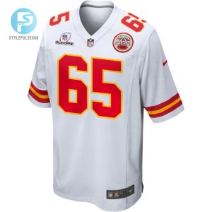 Trey Smith 65 Kansas City Chiefs 2023 Playoffs Patch Game Men Jersey White stylepulseusa 1 2