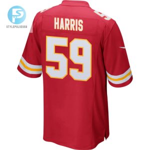 Darius Harris 59 Kansas City Chiefs 2023 Playoffs Patch Game Men Jersey Red stylepulseusa 1 2