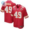 Matt Bushman 49 Kansas City Chiefs 2023 Playoffs Patch Game Men Jersey Red stylepulseusa 1