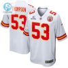 Bj Thompson 53 Kansas City Chiefs 2023 Playoffs Patch Game Men Jersey White stylepulseusa 1