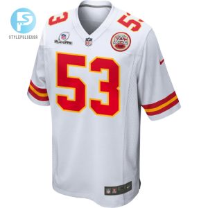 Bj Thompson 53 Kansas City Chiefs 2023 Playoffs Patch Game Men Jersey White stylepulseusa 1 2