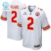 Joshua Williams 2 Kansas City Chiefs 2023 Playoffs Patch Game Men Jersey White stylepulseusa 1