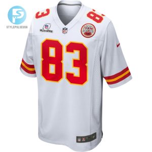 Noah Gray 83 Kansas City Chiefs 2023 Playoffs Patch Game Men Jersey White stylepulseusa 1 2