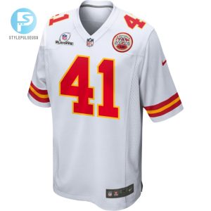 James Winchester 41 Kansas City Chiefs 2023 Playoffs Patch Game Men Jersey White stylepulseusa 1 2