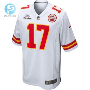 Richie James 17 Kansas City Chiefs 2023 Playoffs Patch Game Men Jersey White stylepulseusa 1 2