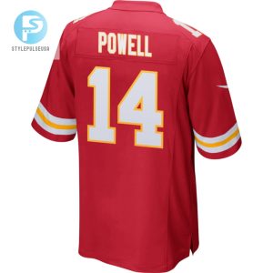 Cornell Powell 14 Kansas City Chiefs 2023 Playoffs Patch Game Men Jersey Red stylepulseusa 1 2