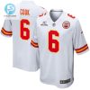 Bryan Cook 6 Kansas City Chiefs 2023 Playoffs Patch Game Men Jersey White stylepulseusa 1