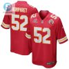 Creed Humphrey 52 Kansas City Chiefs 2023 Playoffs Patch Game Men Jersey Red stylepulseusa 1