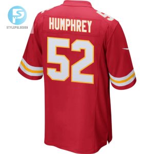 Creed Humphrey 52 Kansas City Chiefs 2023 Playoffs Patch Game Men Jersey Red stylepulseusa 1 2