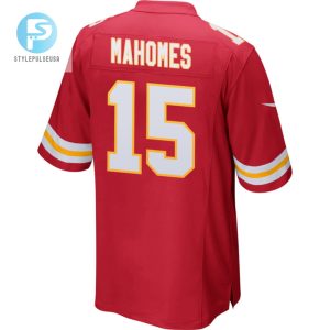 Patrick Mahomes 15 Kansas City Chiefs 2023 Playoffs Patch Game Men Jersey Red stylepulseusa 1 2