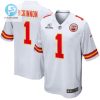 Jerick Mckinnon 1 Kansas City Chiefs 2023 Playoffs Patch Game Men Jersey White stylepulseusa 1