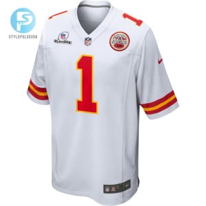 Jerick Mckinnon 1 Kansas City Chiefs 2023 Playoffs Patch Game Men Jersey White stylepulseusa 1 2