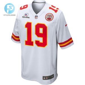 Kadarius Toney 19 Kansas City Chiefs 2023 Playoffs Patch Game Men Jersey White stylepulseusa 1 2