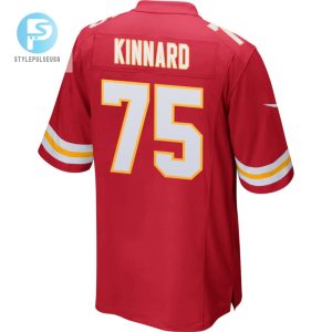 Darian Kinnard 75 Kansas City Chiefs 2023 Playoffs Patch Game Men Jersey Red stylepulseusa 1 2