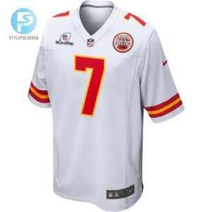 Harrison Butker 7 Kansas City Chiefs 2023 Playoffs Patch Game Men Jersey White stylepulseusa 1 2