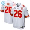 Deon Bush 26 Kansas City Chiefs 2023 Playoffs Patch Game Men Jersey White stylepulseusa 1