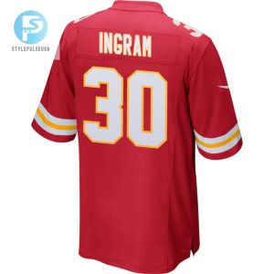 Keaontay Ingram 30 Kansas City Chiefs 2023 Playoffs Patch Game Men Jersey Red stylepulseusa 1 2