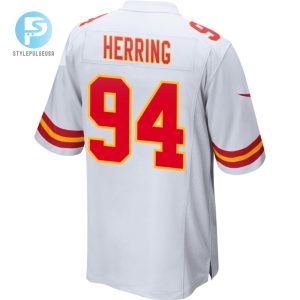 Malik Herring 94 Kansas City Chiefs 2023 Playoffs Patch Game Men Jersey White stylepulseusa 1 1