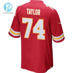 Jawaan Taylor 74 Kansas City Chiefs 2023 Playoffs Patch Game Men Jersey Red stylepulseusa 1 2