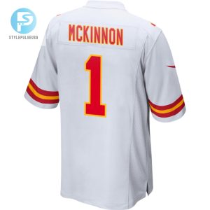 Jerick Mckinnon 1 Kansas City Chiefs 2024 Divisional Patch Game Men Jersey White stylepulseusa 1 2