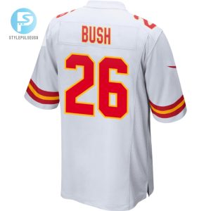 Deon Bush 26 Kansas City Chiefs 2024 Divisional Patch Game Men Jersey White stylepulseusa 1 2