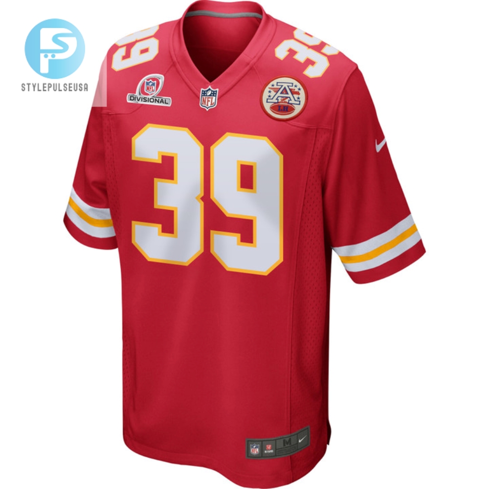 Keith Taylor 39 Kansas City Chiefs 2024 Divisional Patch Game Men Jersey  Red 
