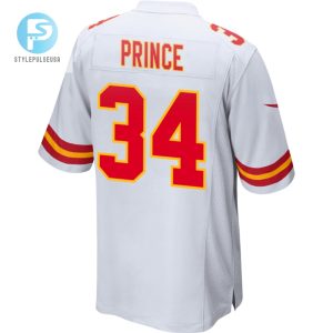 Deneric Prince 34 Kansas City Chiefs 2024 Divisional Patch Game Men Jersey White stylepulseusa 1 2