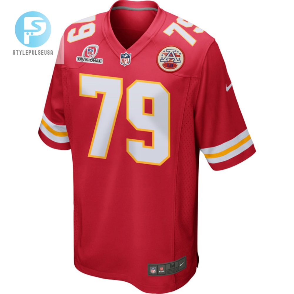 Donovan Smith 79 Kansas City Chiefs 2024 Divisional Patch Game Men Jersey  Red 