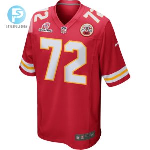 Chukwuebuka Godrick 72 Kansas City Chiefs 2024 Divisional Patch Game Men Jersey Red stylepulseusa 1 1