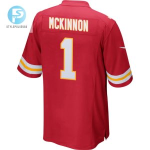 Jerick Mckinnon 1 Kansas City Chiefs 2024 Divisional Patch Game Men Jersey Red stylepulseusa 1 2