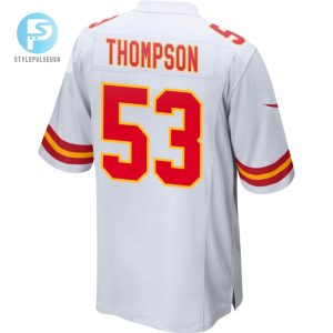 Bj Thompson 53 Kansas City Chiefs 2024 Divisional Patch Game Men Jersey White stylepulseusa 1 2